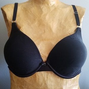 Lily of France Push Up Black Bra 36D